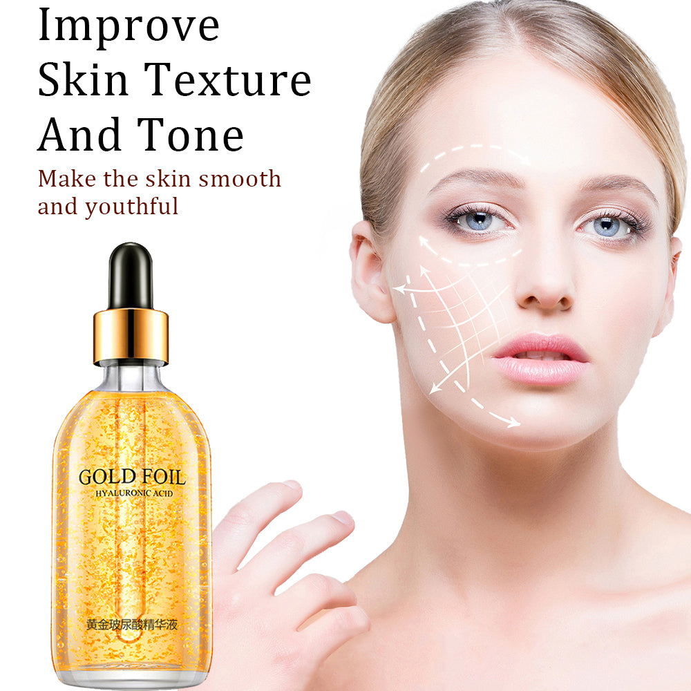 24K Gold Face Serum Anti Aging Whitening Facial Lefting Hyaluronic Acid