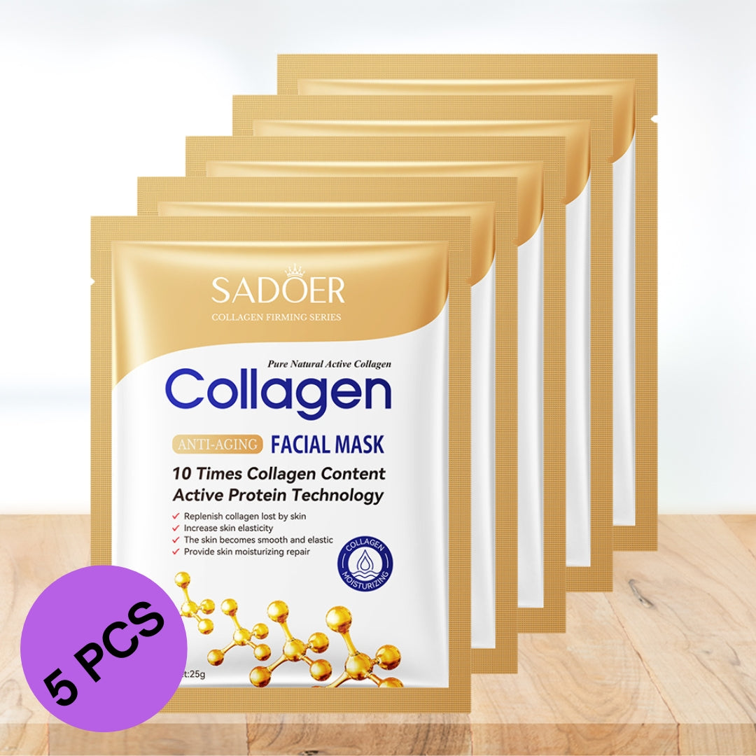 5 PCS Collagen Anti-Aging Facial Sheet Mask