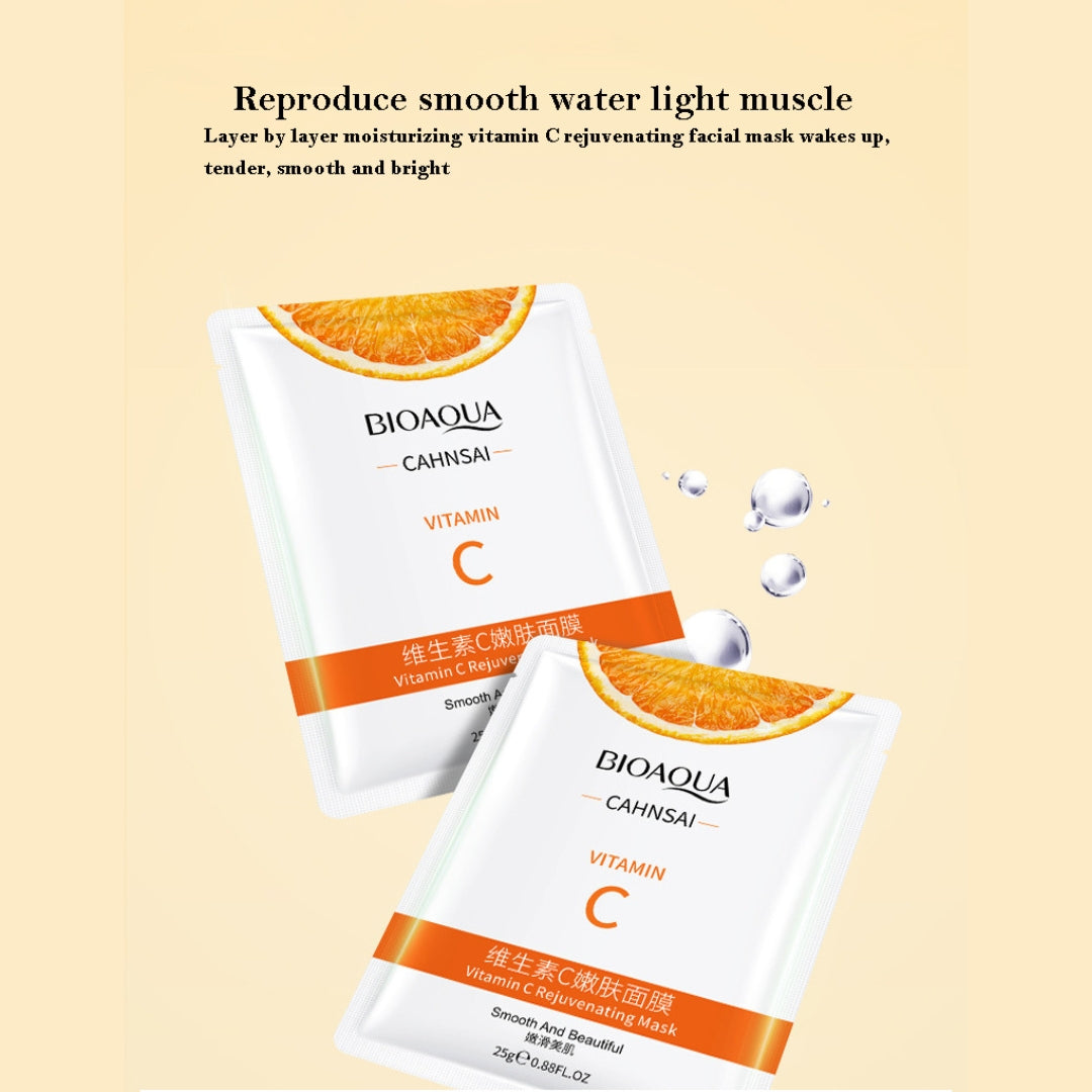 5 PCS Vitamin C Beautiful Facial Sheet Mask