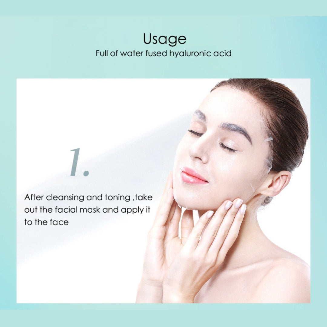 5 PCS Hyaluronic Acid Korean Moisturizing Facial Sheet Mask