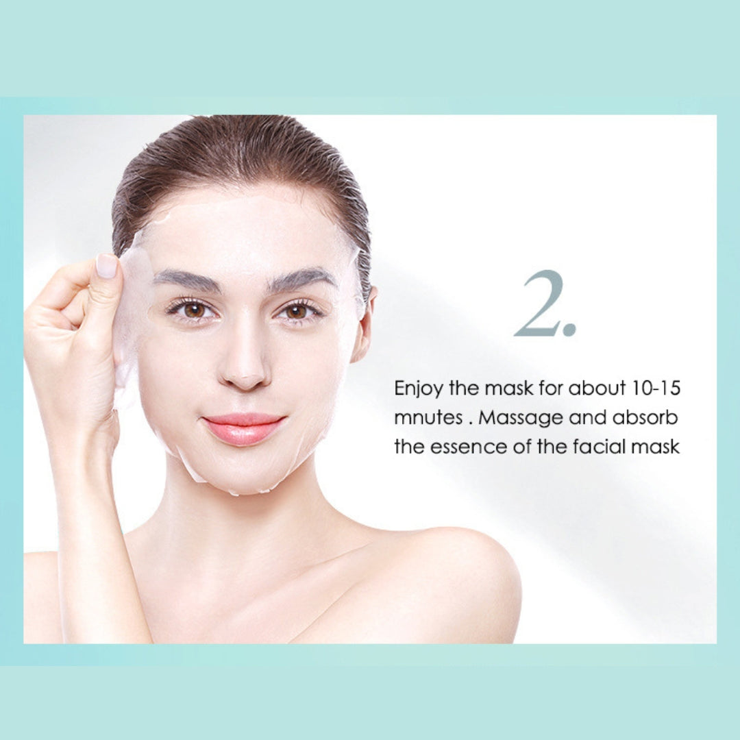 5 PCS Hyaluronic Acid Korean Moisturizing Facial Sheet Mask