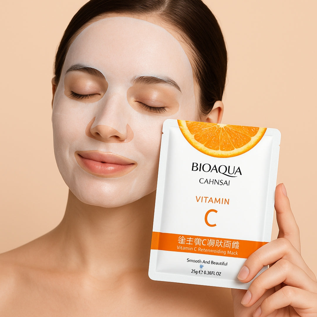 5 PCS Vitamin C Beautiful Facial Sheet Mask
