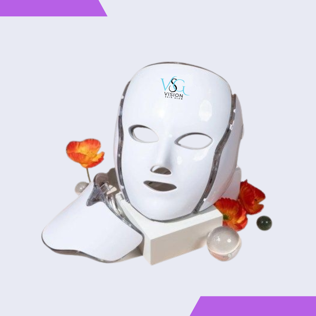 Facial 7 Color LED Mask With Neck For Skin Care